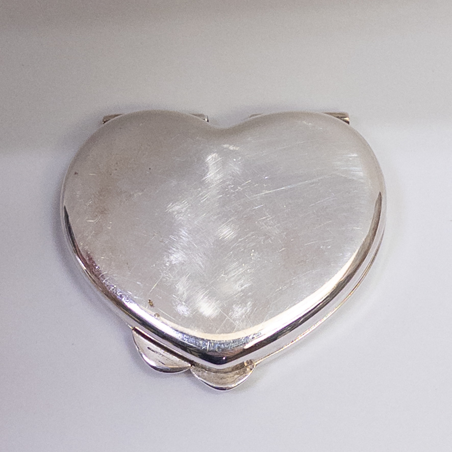 Tiffany & Co. Sterling Silver Heart Pillbox