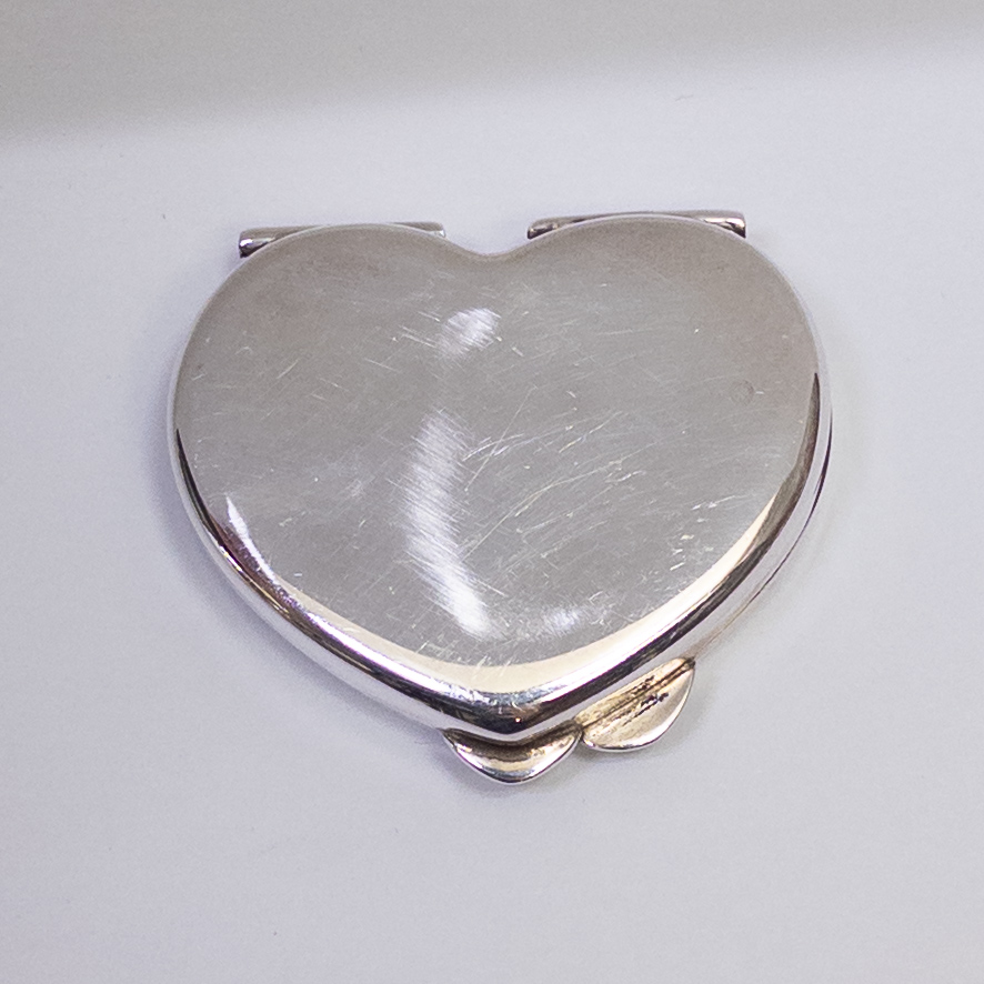 Tiffany & Co. Sterling Silver Heart Pillbox