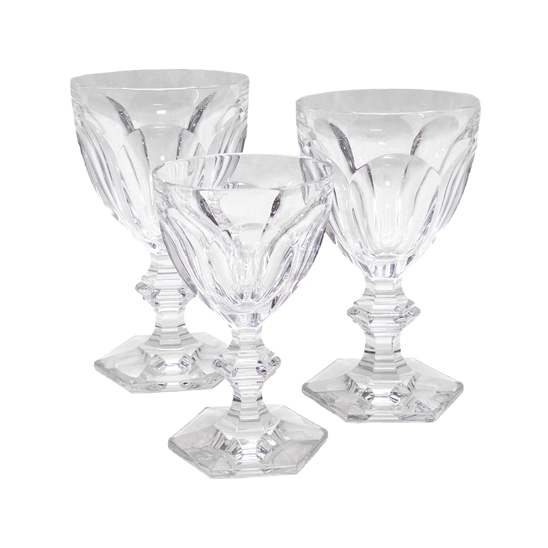 Baccarat Harcourt Red Wine and Water Goblets