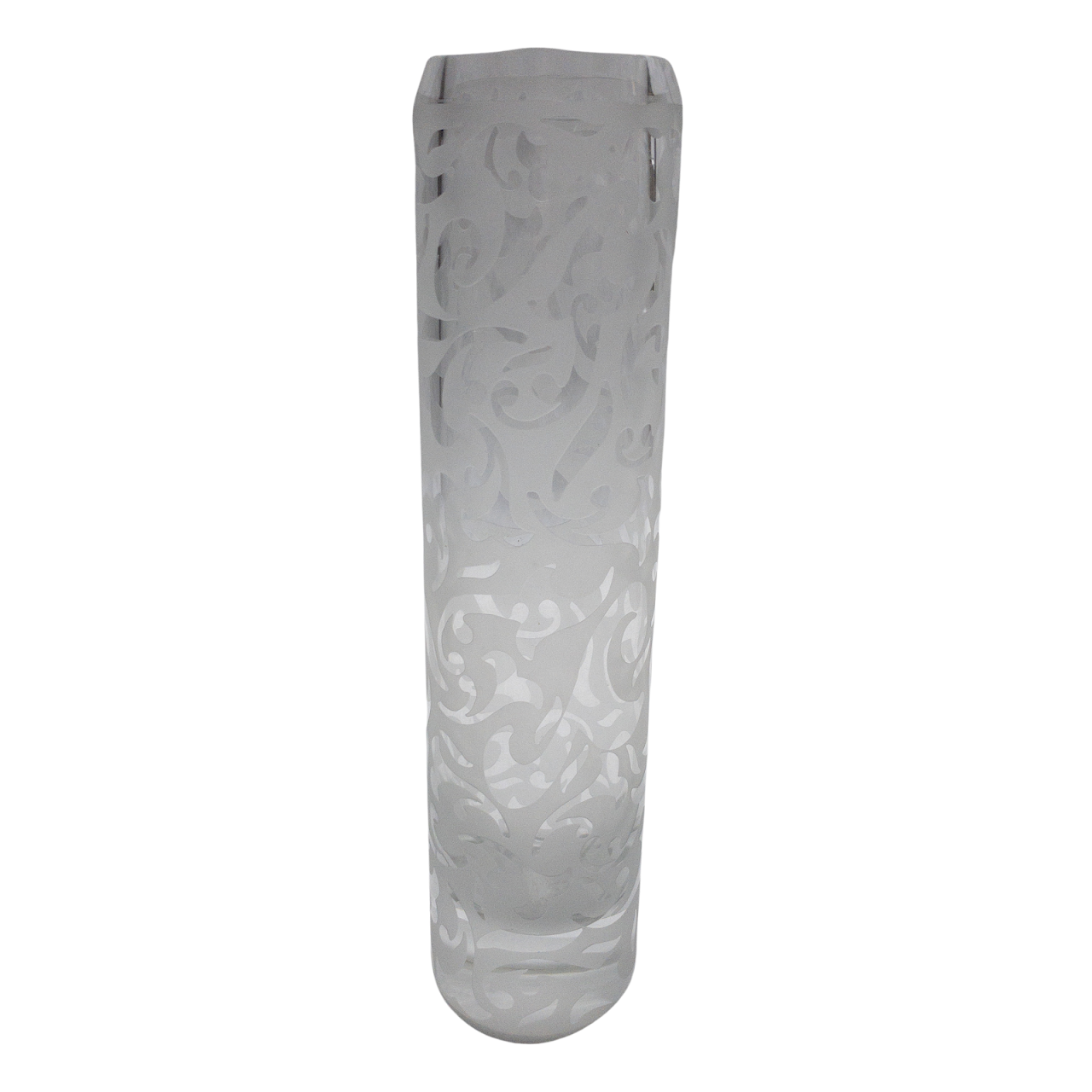 Michael Weems Signed Etched Glass Vase 8775