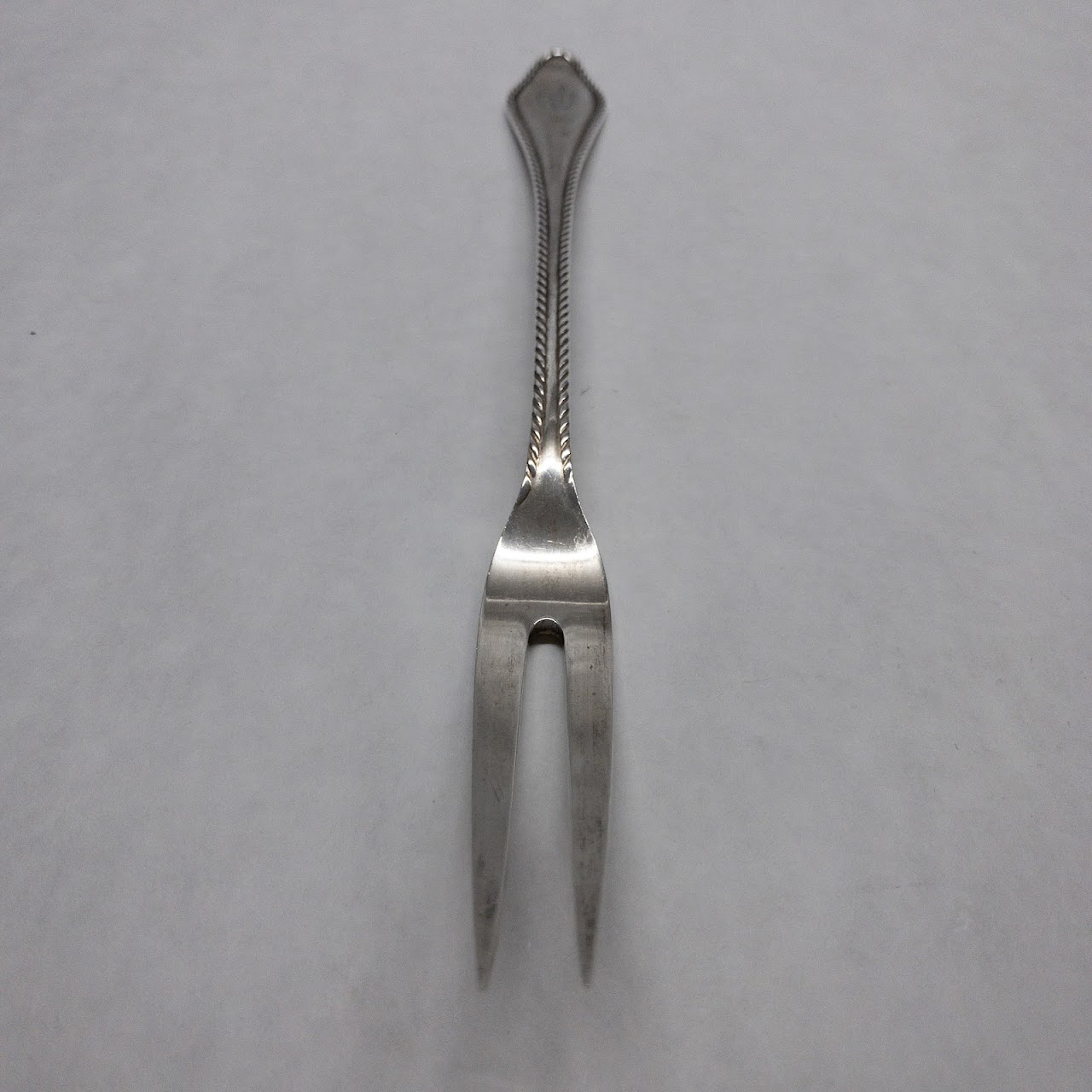 800 Silver Monogrammed Serving Spoon & Fork