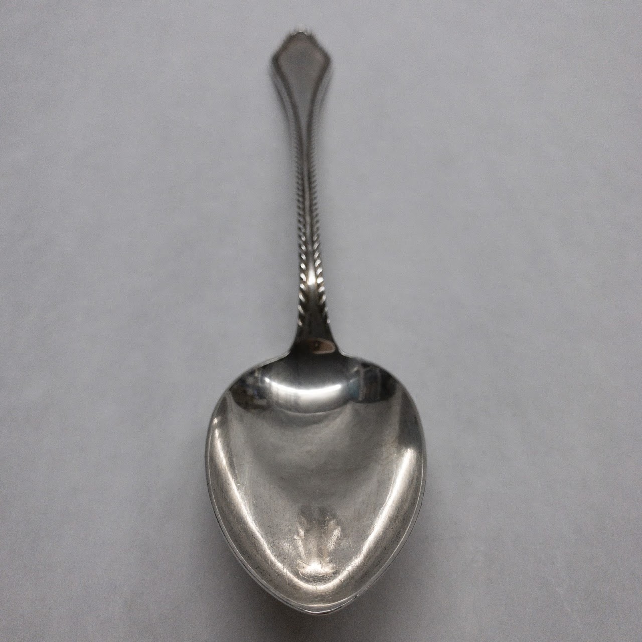 800 Silver Monogrammed Serving Spoon & Fork