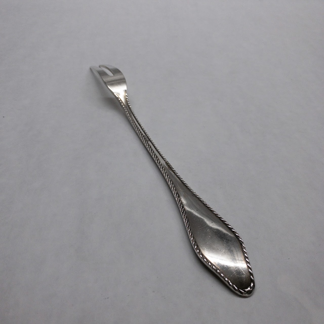 800 Silver Monogrammed Serving Spoon & Fork