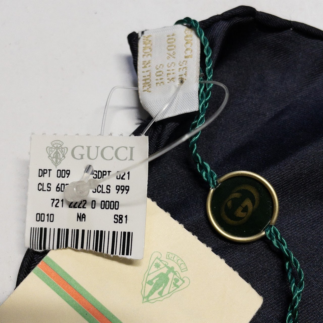 Gucci Vintage Knights in Armor Silk Scarf