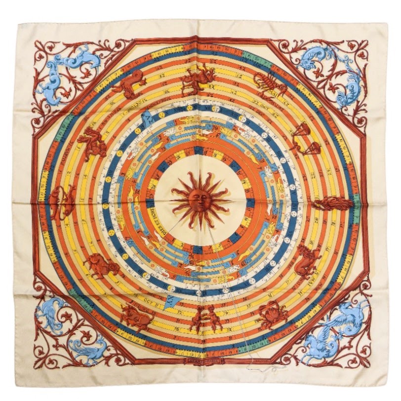 Hermès Silk Zodiac Scarf