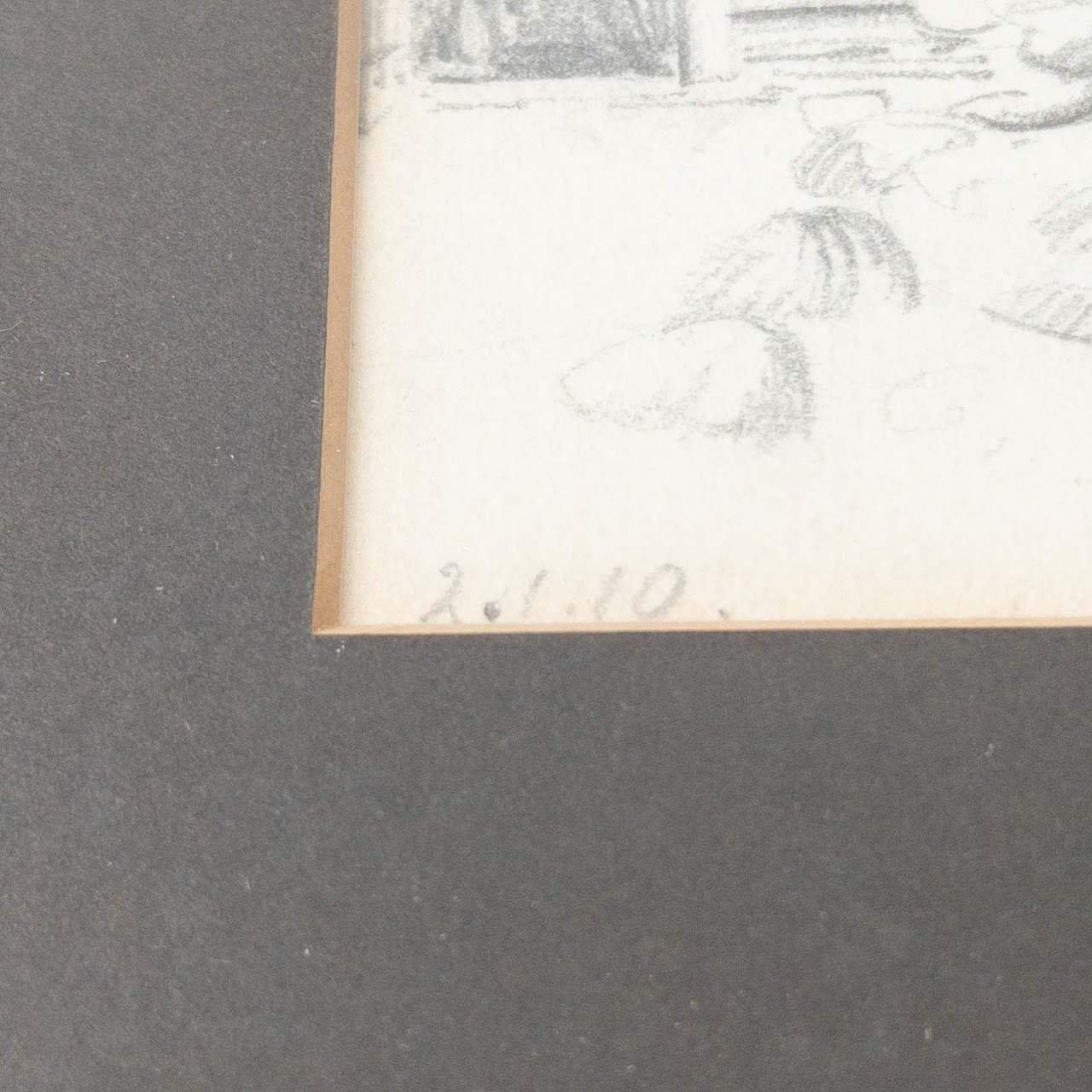 Unsigned 1910 Pencil Drawing