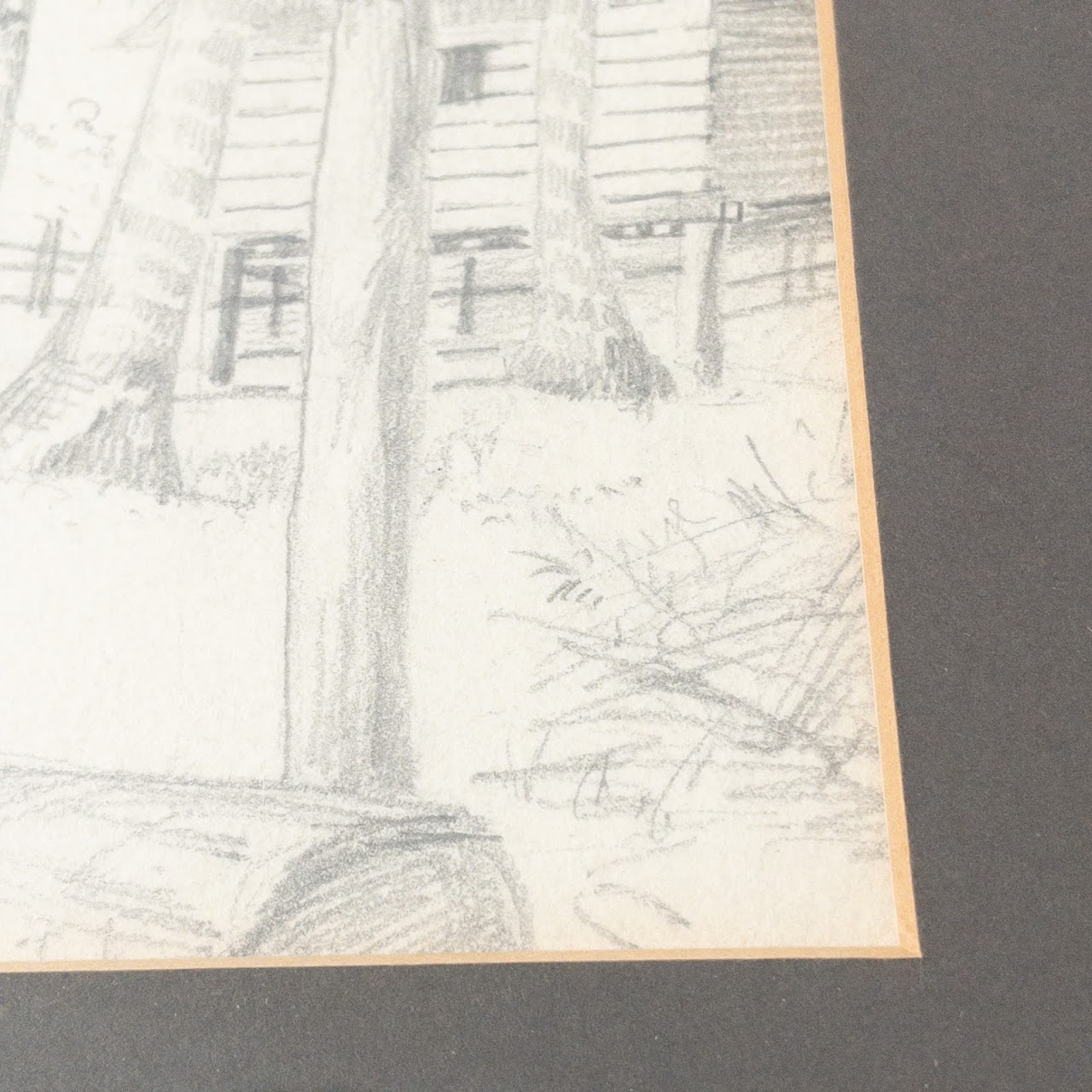 Unsigned 1910 Pencil Drawing