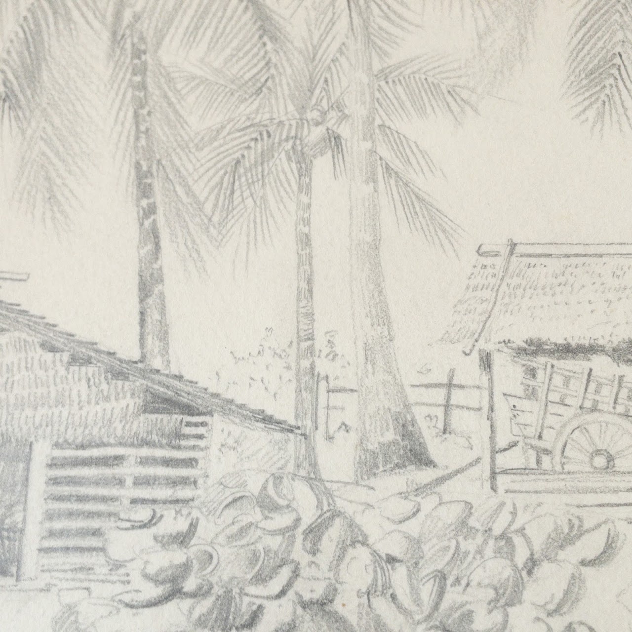 Unsigned 1910 Pencil Drawing