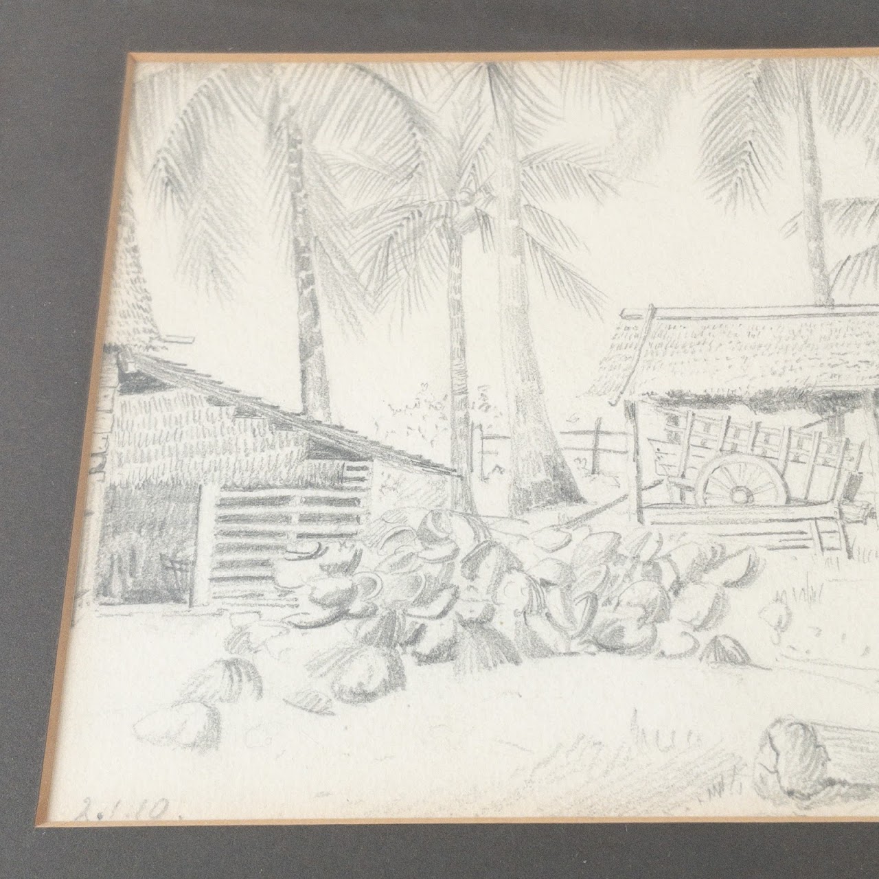 Unsigned 1910 Pencil Drawing