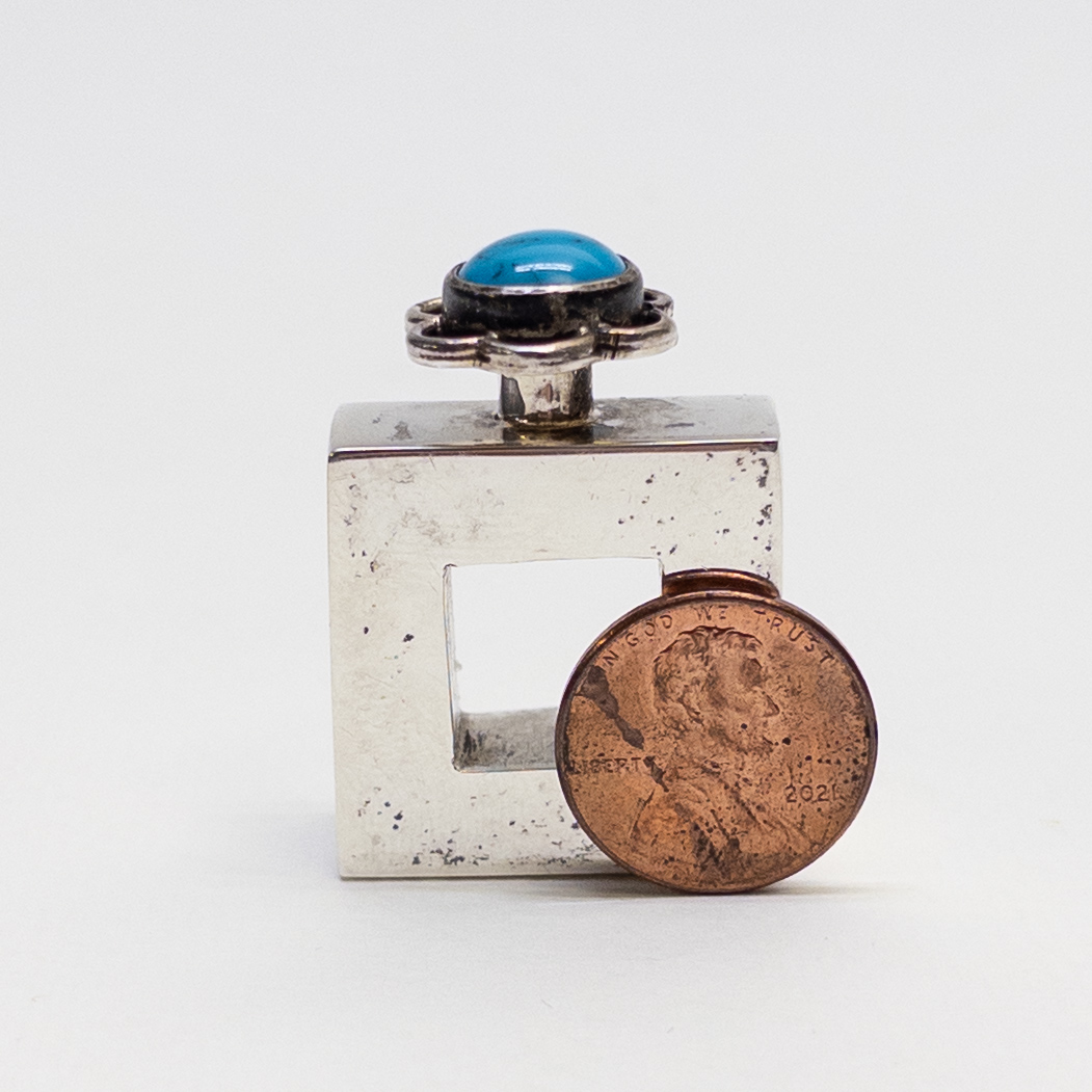 Sterling Silver and Howlite Perfume Bottle