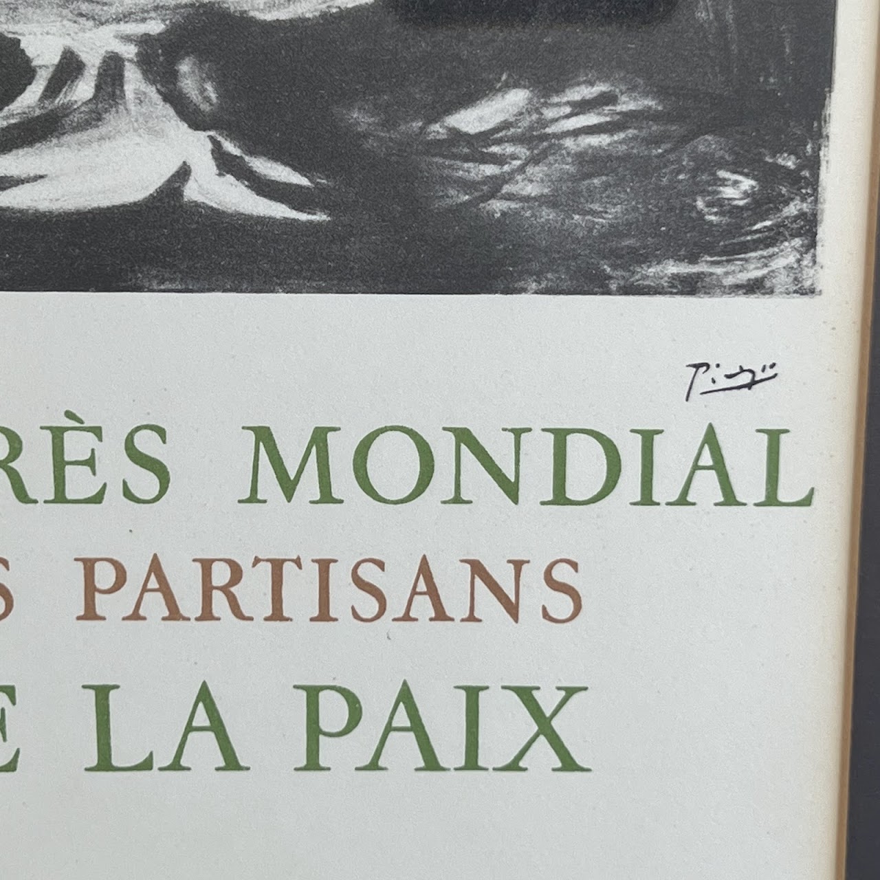 Pablo Picasso 'Congrès Mondial des Partisans de la Paix' Galerie Maeght Mourlot Lithograph Bookplate, 1959