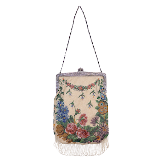 Vintage Floral Beaded Handbag