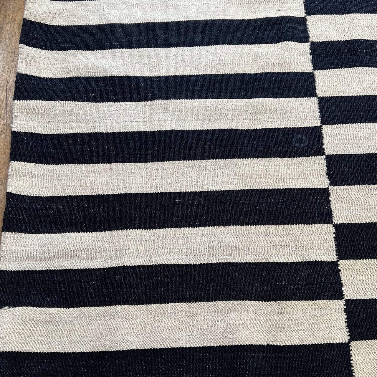 Wool Kilim Striped Area Rug