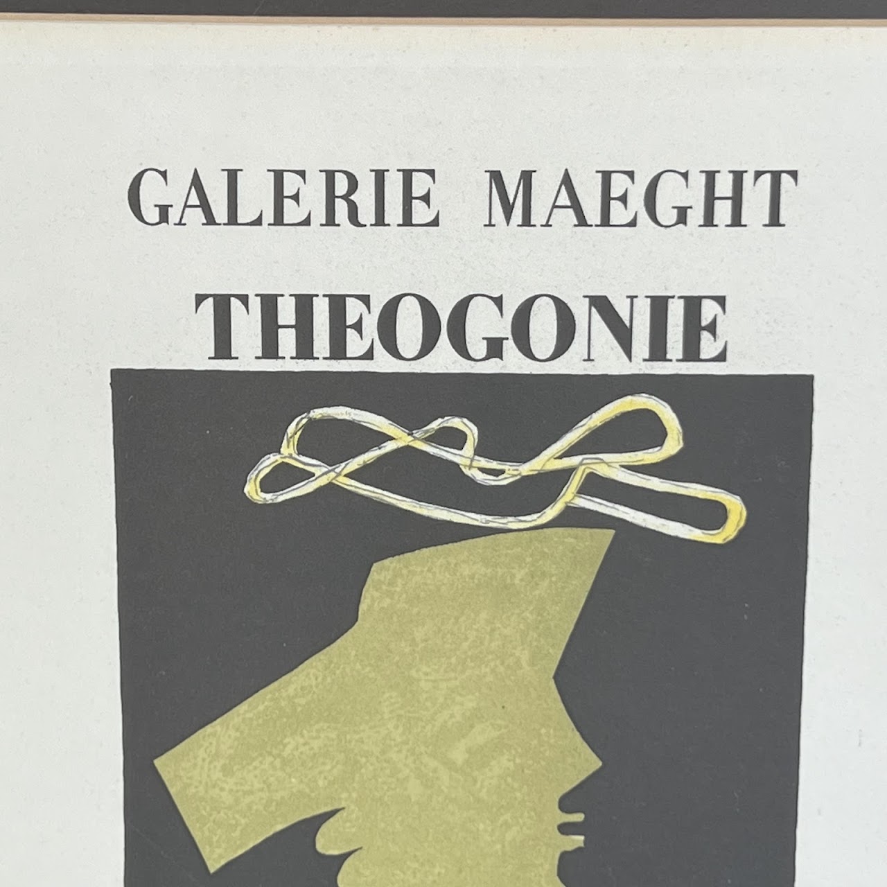 Georges Braque 'Théogonie' Galerie Maeght Mourlot Lithograph Bookplate, 1959