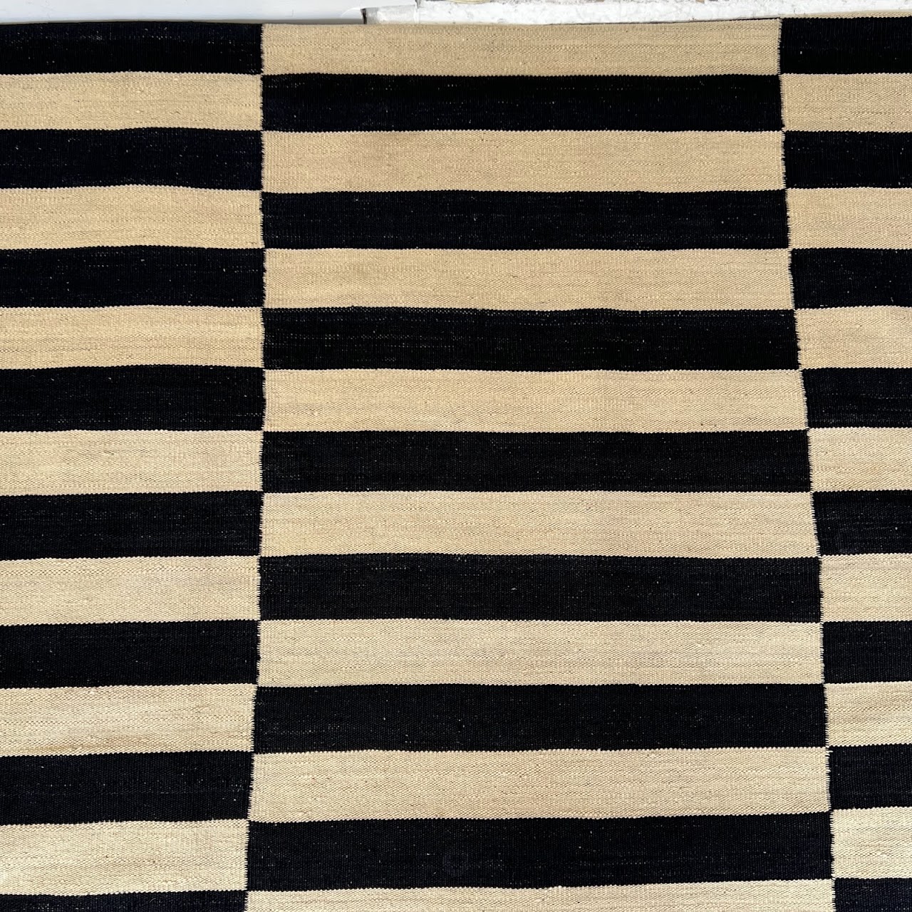 Wool Kilim Striped Area Rug