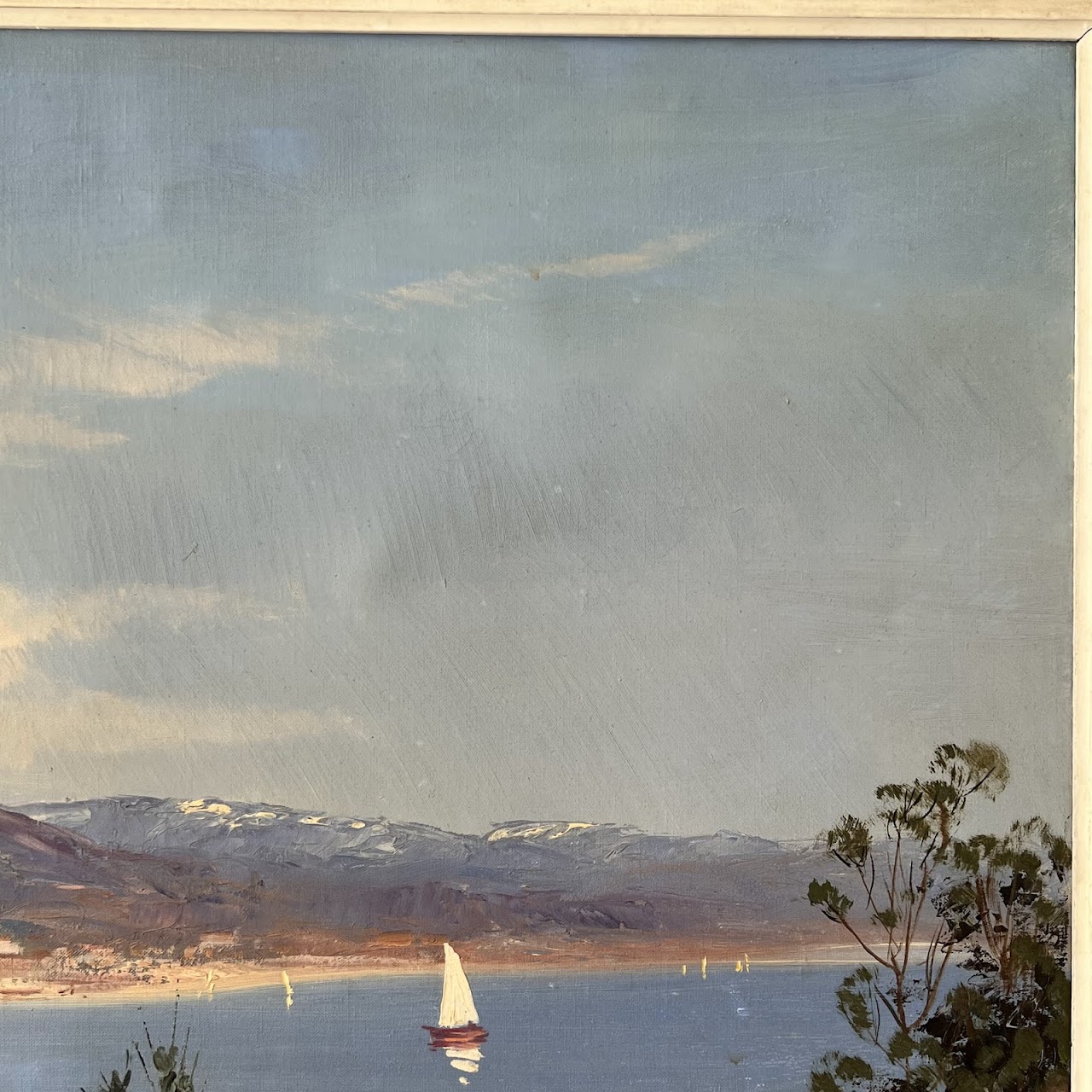 G. Stevens Signed Mediterranean Scene Oil Painting