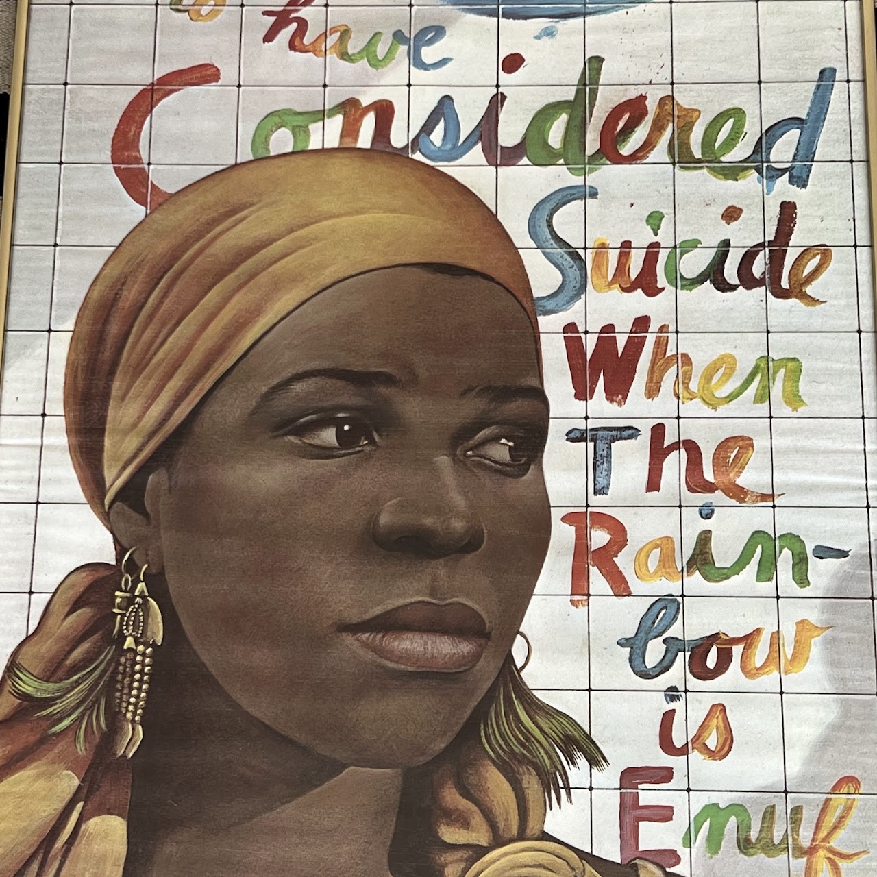 Ntzoke Shange 'For Colored Girls...' 1976 Paul Davis Shakespeare Theatre Poster