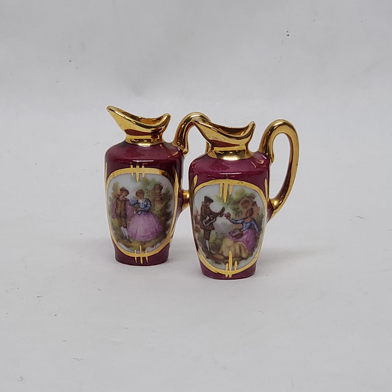 Limoges Miniature Pitcher Duo