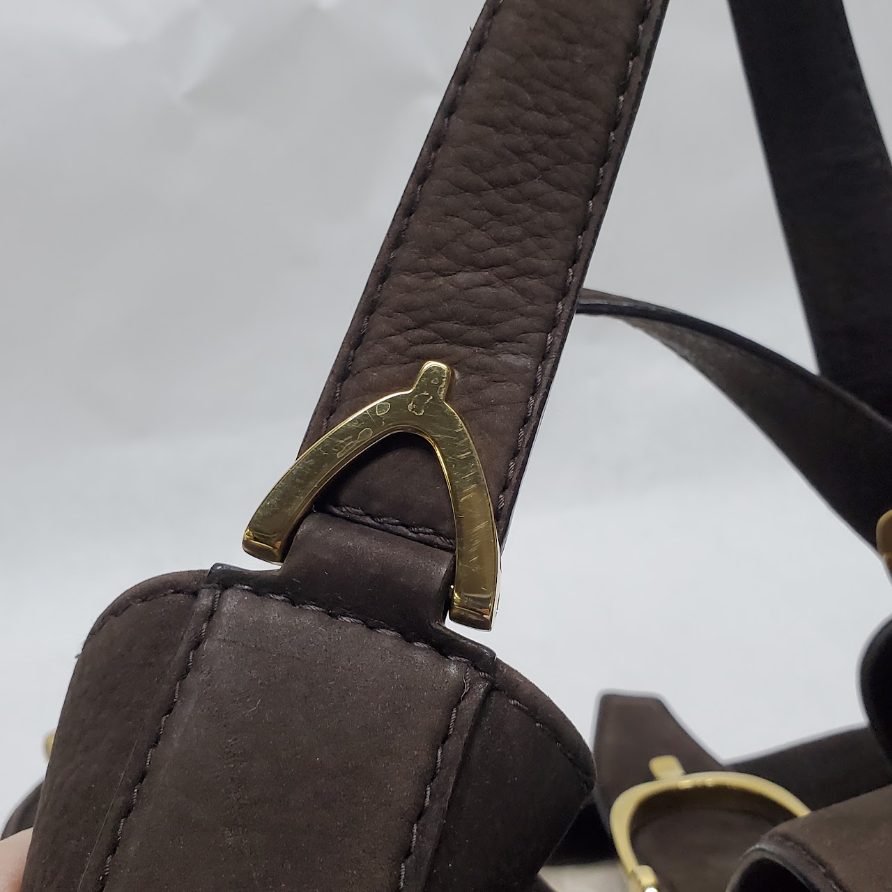 Gucci Suede Stirrup Bag