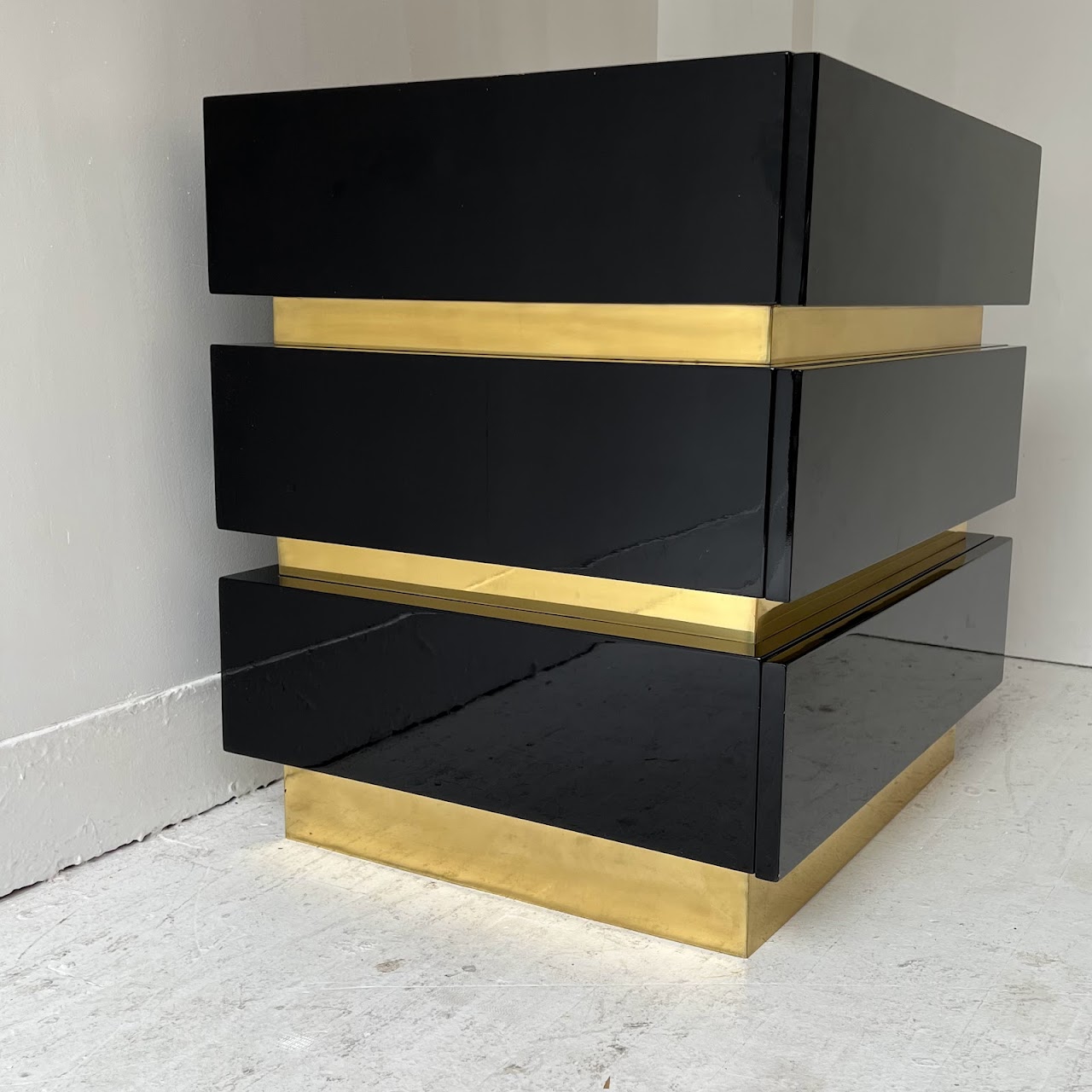 The Lacquer Company Banded Nightstand