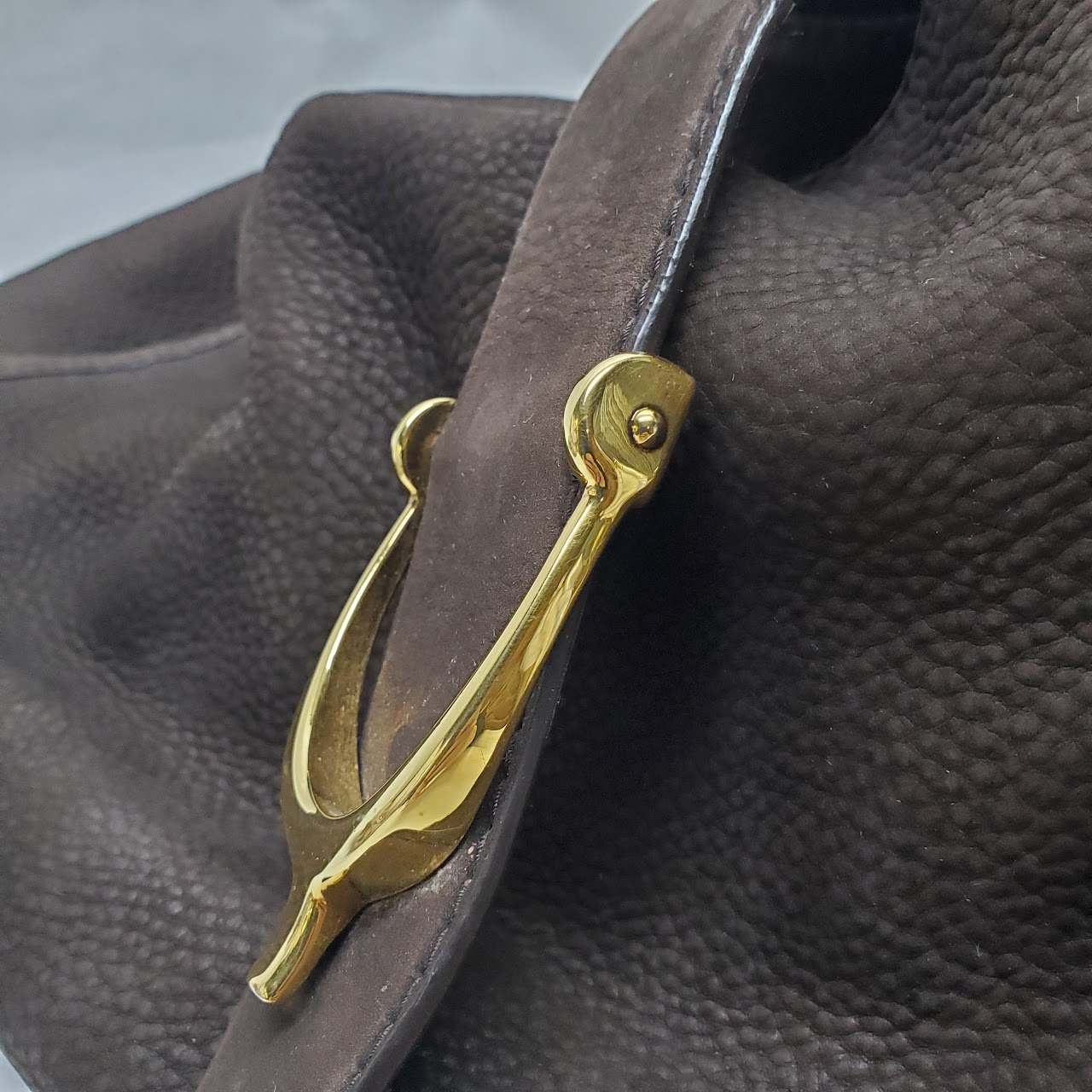 Gucci Suede Stirrup Bag