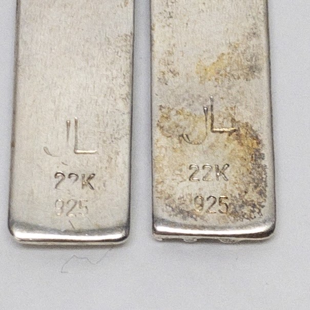 Sterling Silver & 22K Gold Sunburst Earrings
