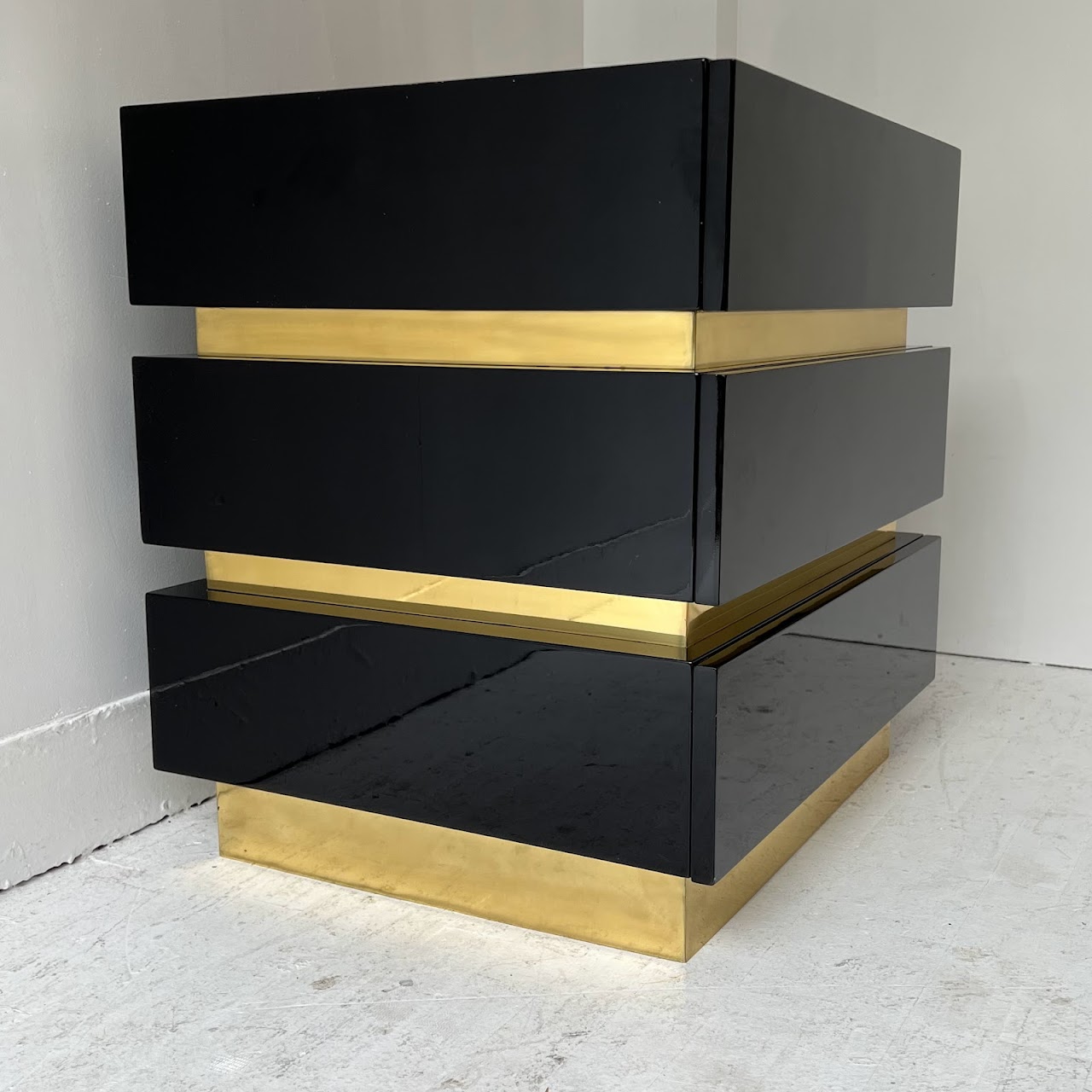 The Lacquer Company Banded Nightstand