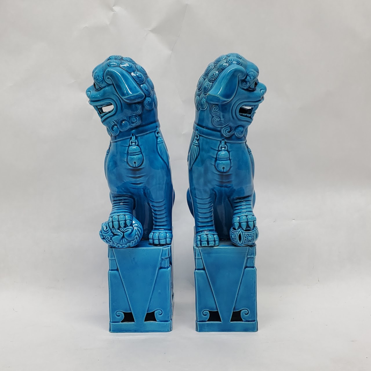 Ceramic Foo Dog Pair