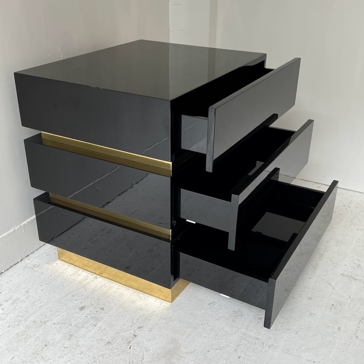 The Lacquer Company Banded Nightstand