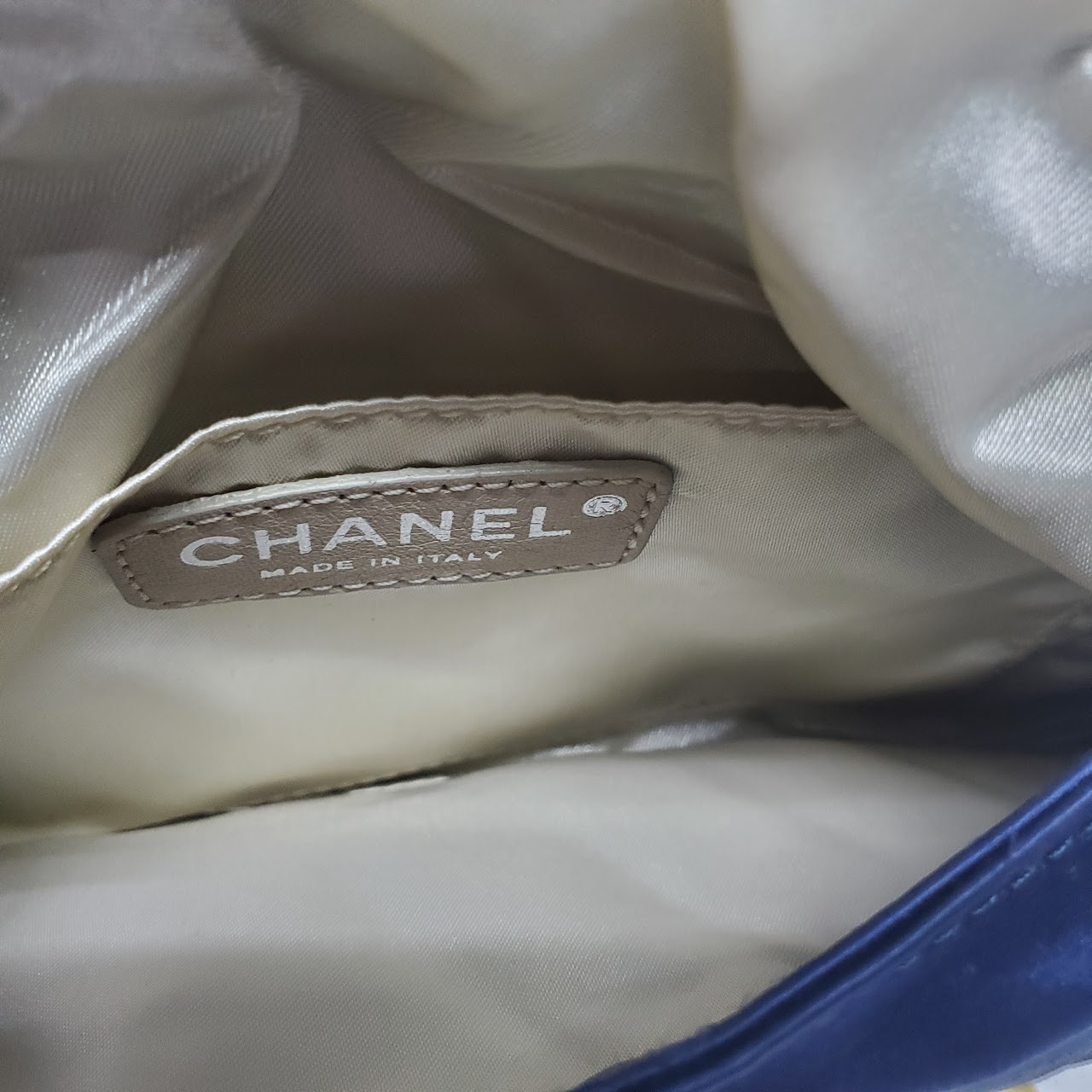 Chanel Quilted Silk Clutch