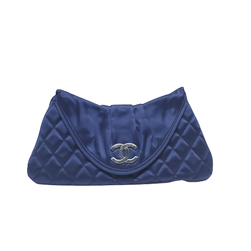 Chanel Quilted Silk Clutch