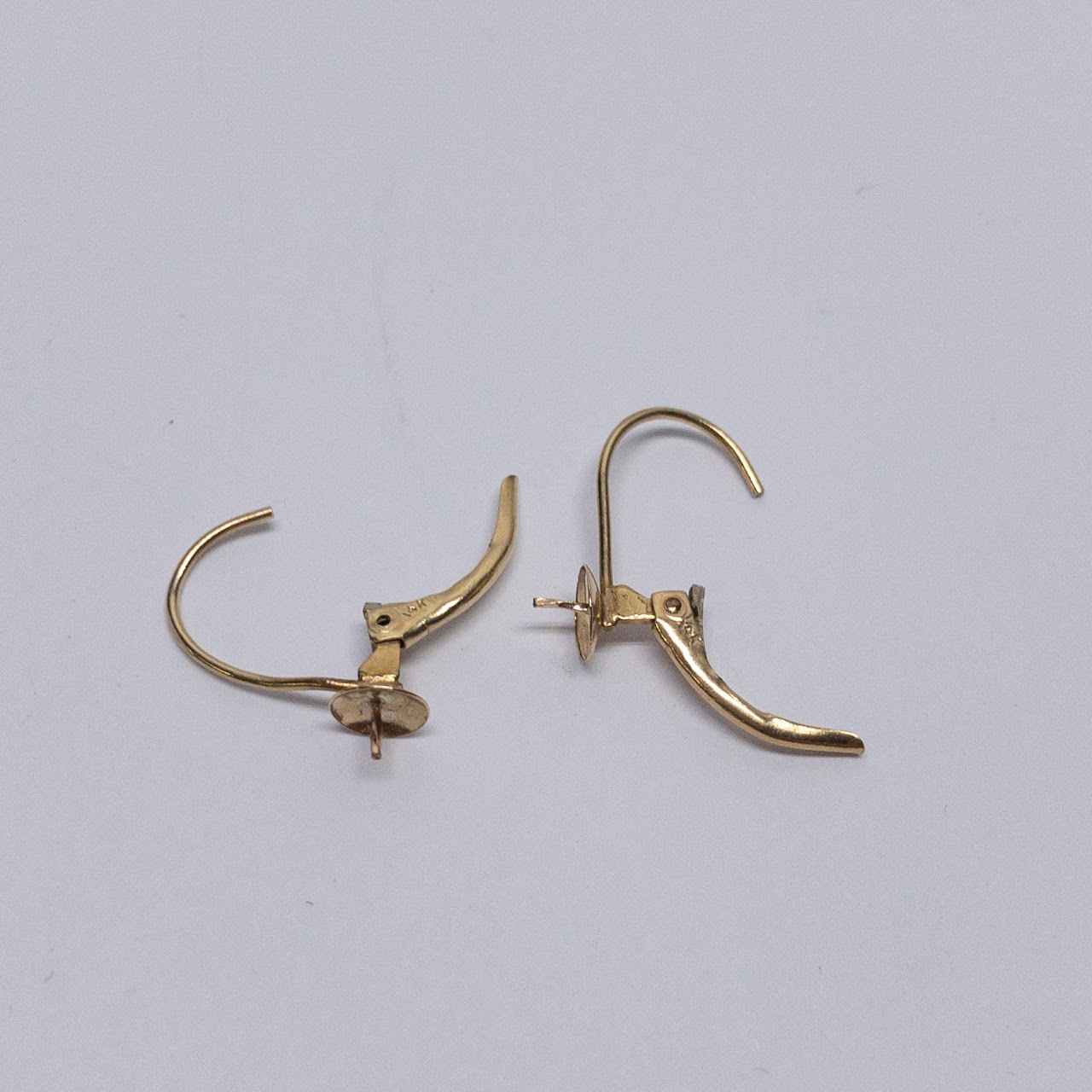 14K Gold Wire Drop Earrings