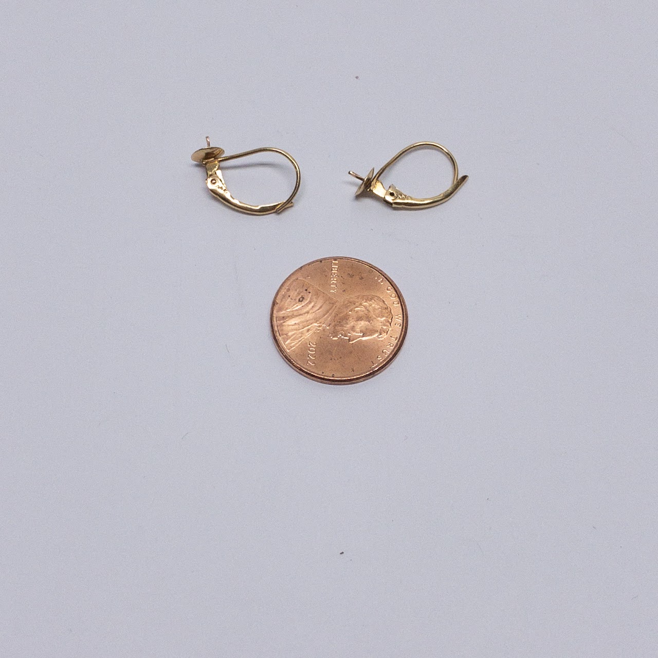 14K Gold Wire Drop Earrings