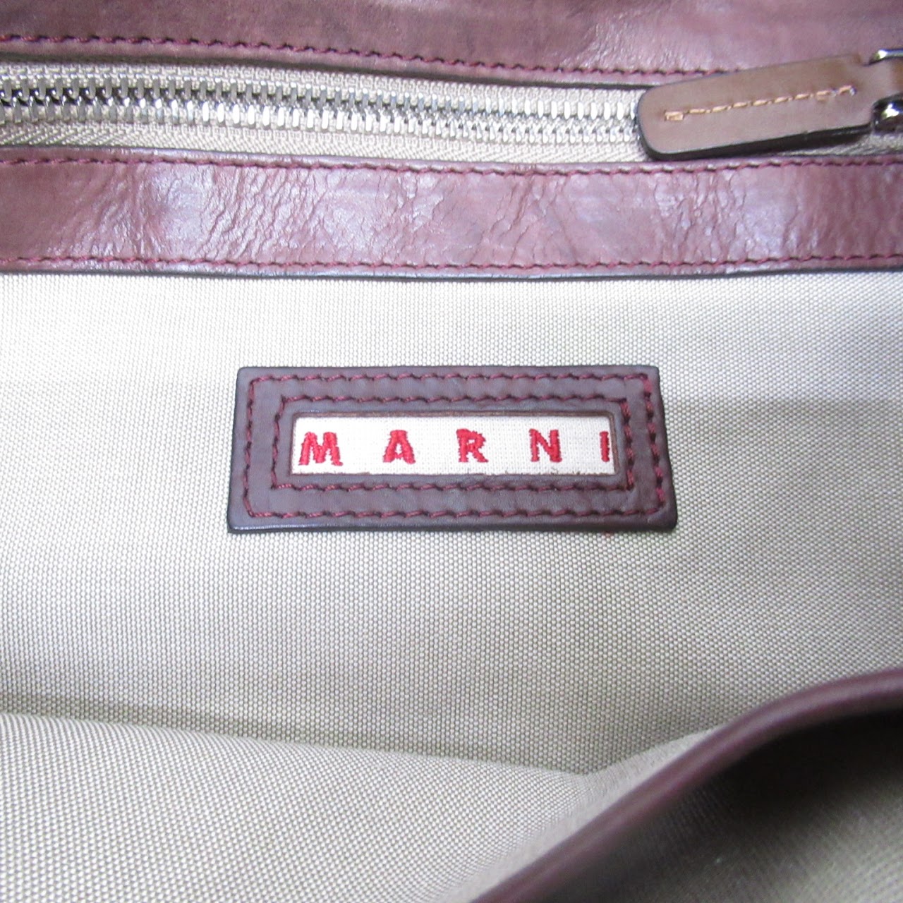 Marni Leather Ruffle Flap Bag