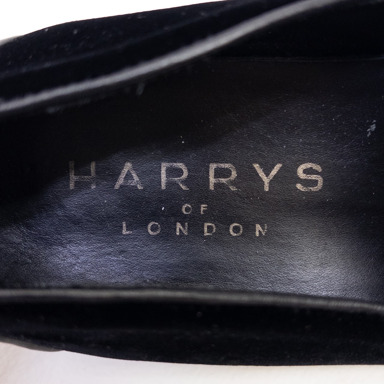 Harrys of London Black Velvet Tassel Loafers