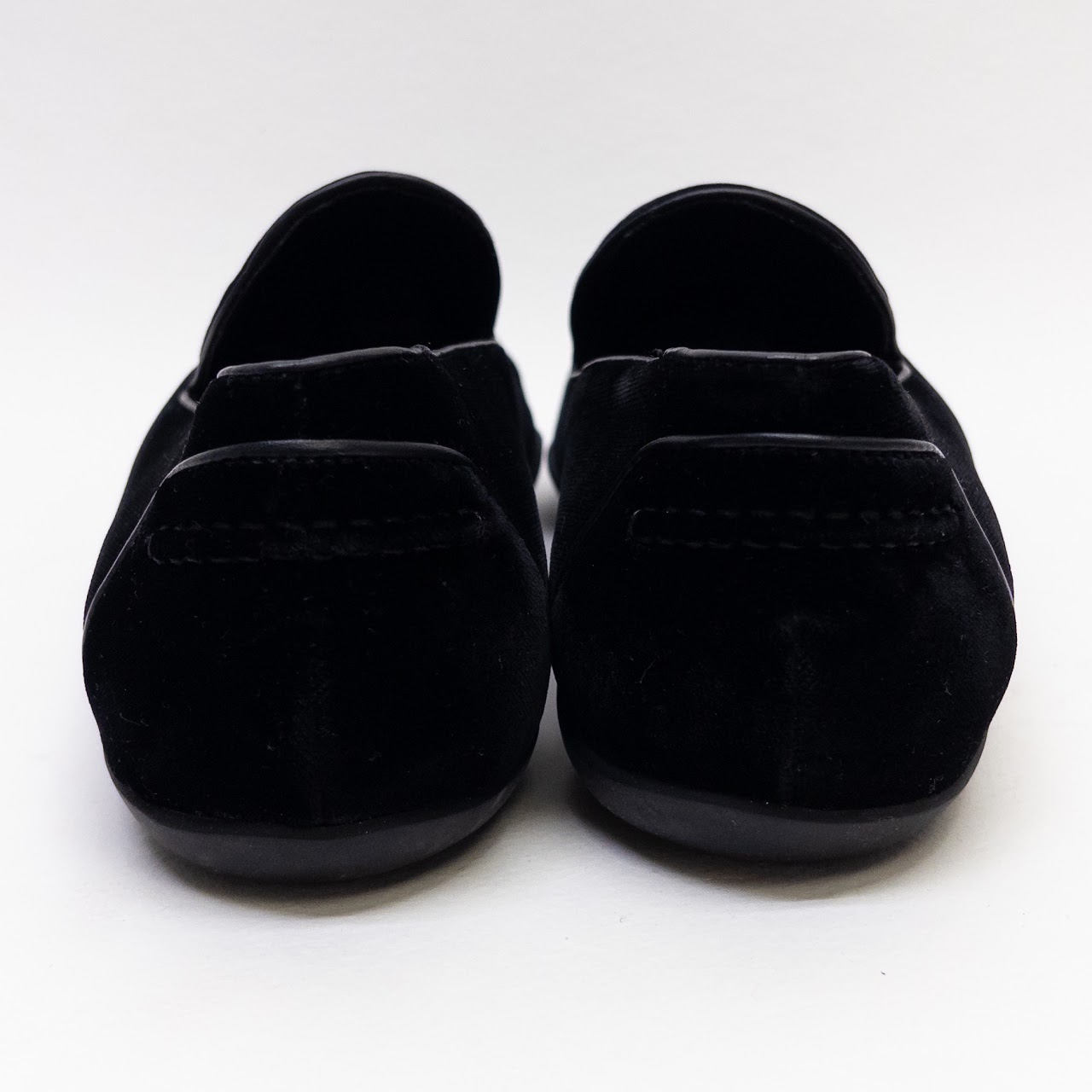 Harrys of London Black Velvet Tassel Loafers