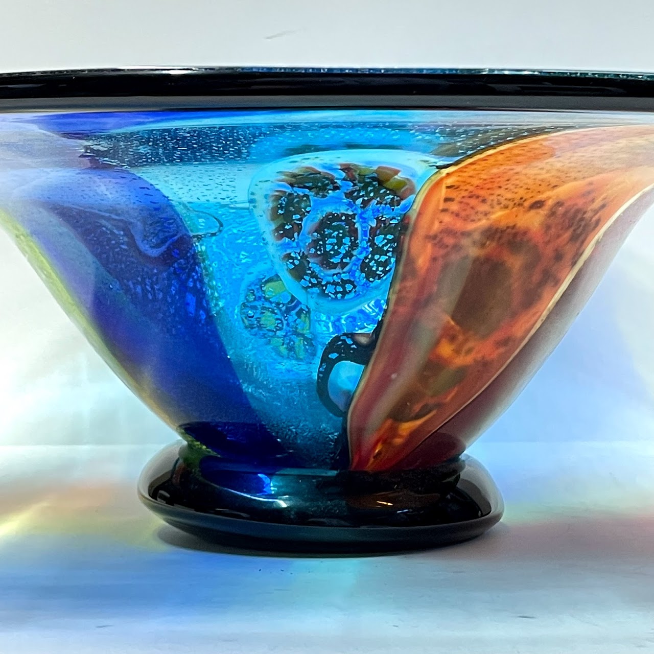 Large Art Glass Centerpiece Bowl