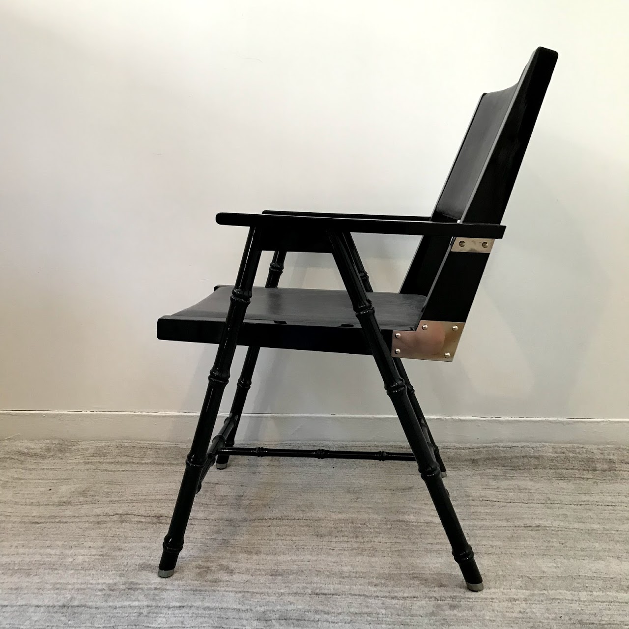 CB2 Faux Bamboo & Leather Armchair