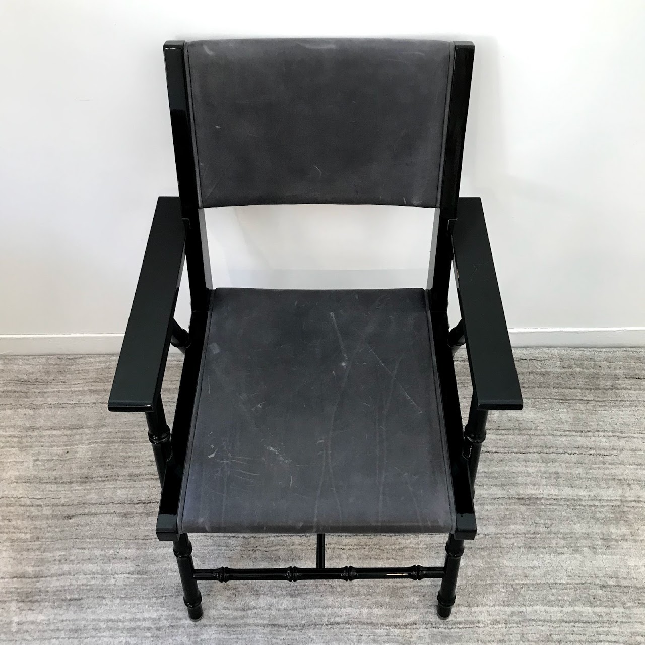 CB2 Faux Bamboo & Leather Armchair