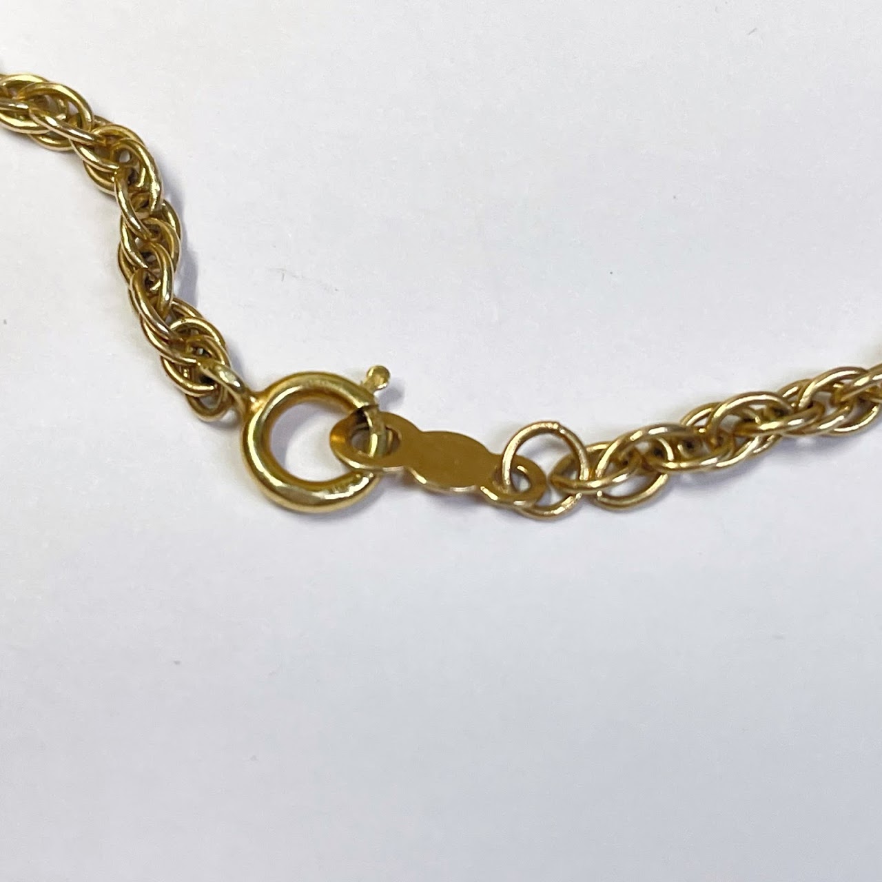 14K Gold Engraved Clock Pendant Necklace