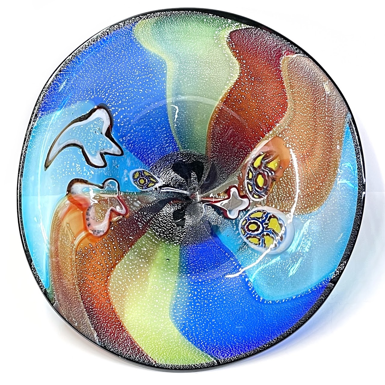 Large Art Glass Centerpiece Bowl