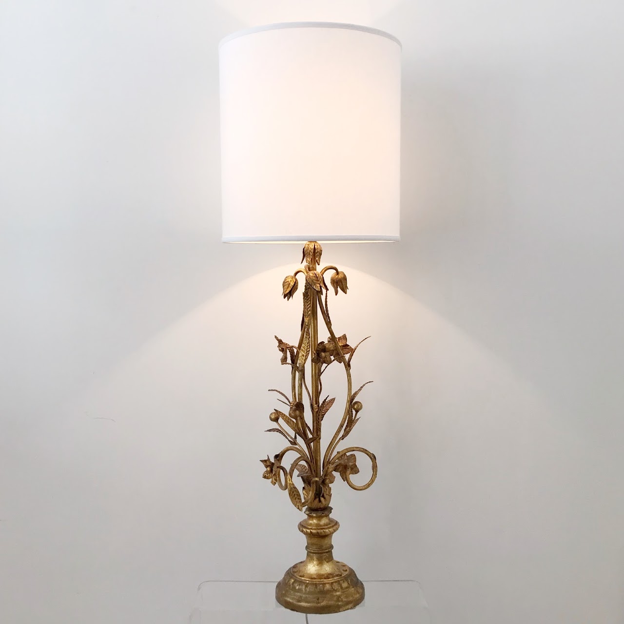 Mid-Century Gilt Tole Table Lamp