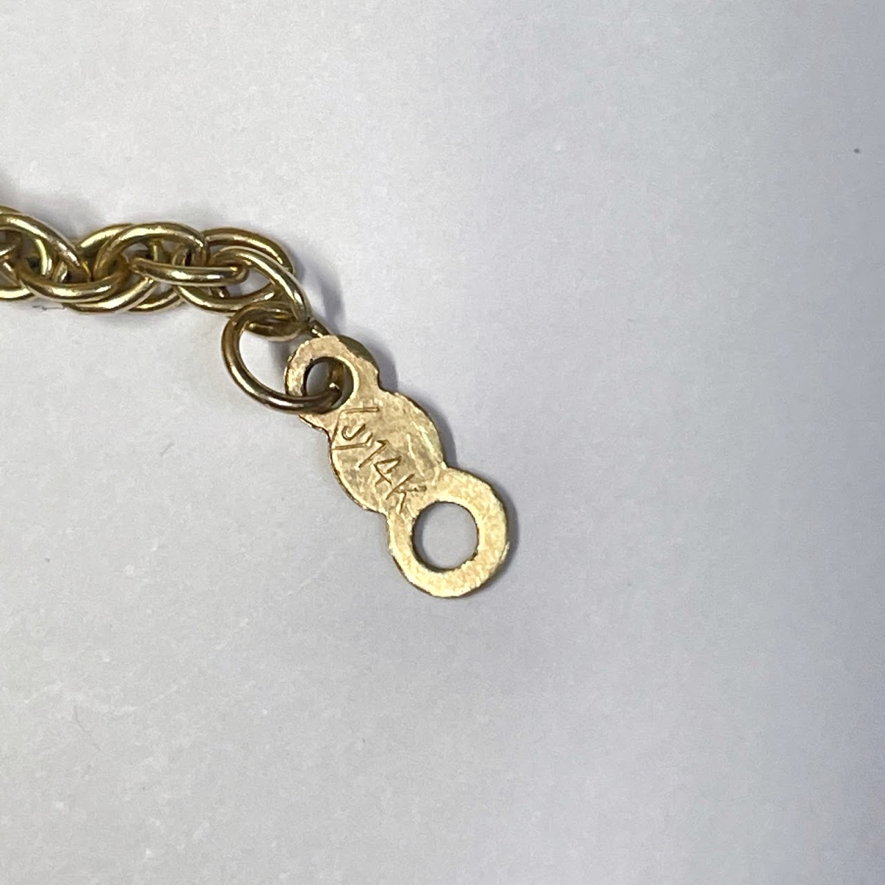 14K Gold Engraved Clock Pendant Necklace