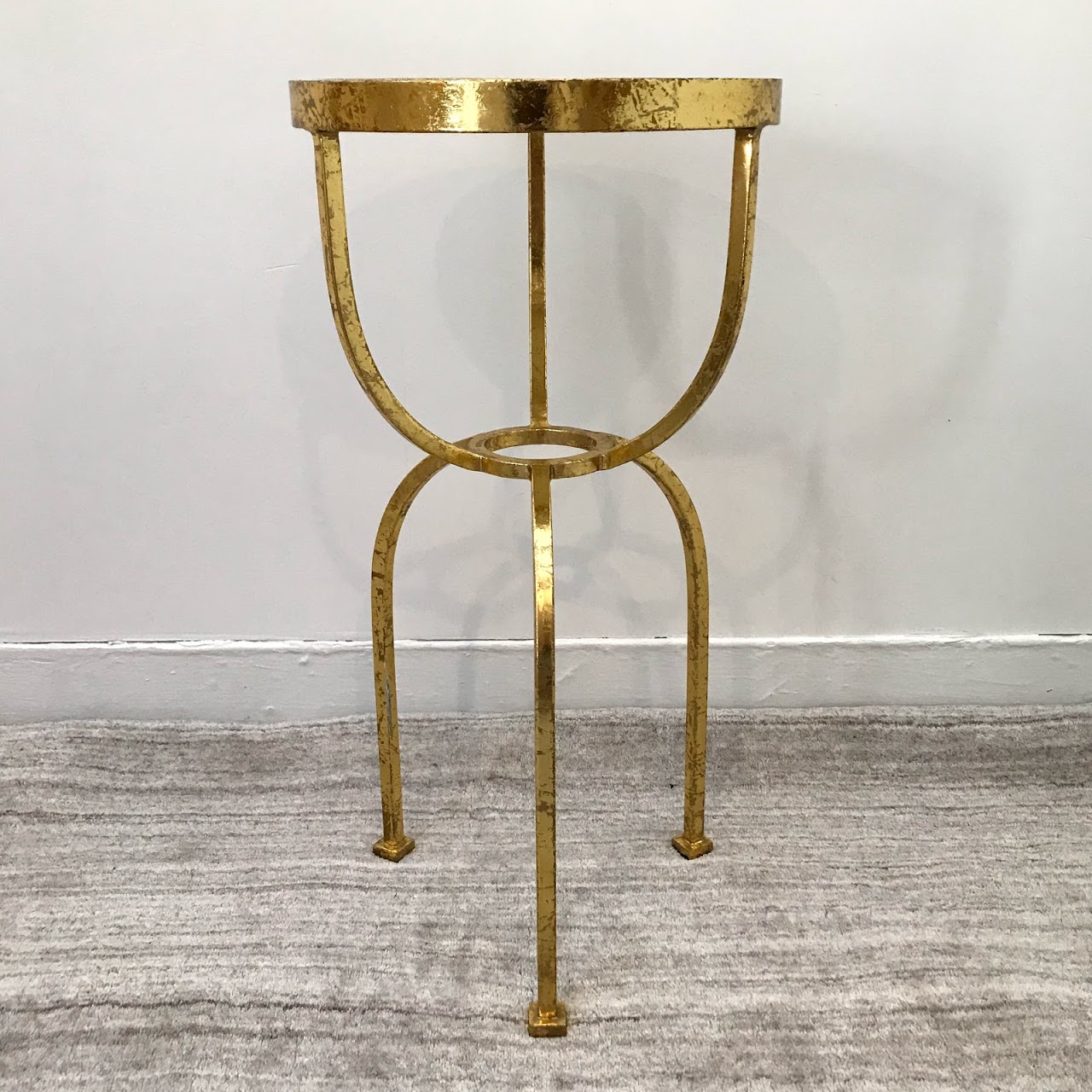 Marble-Top Gilt Contemporary Accent Table