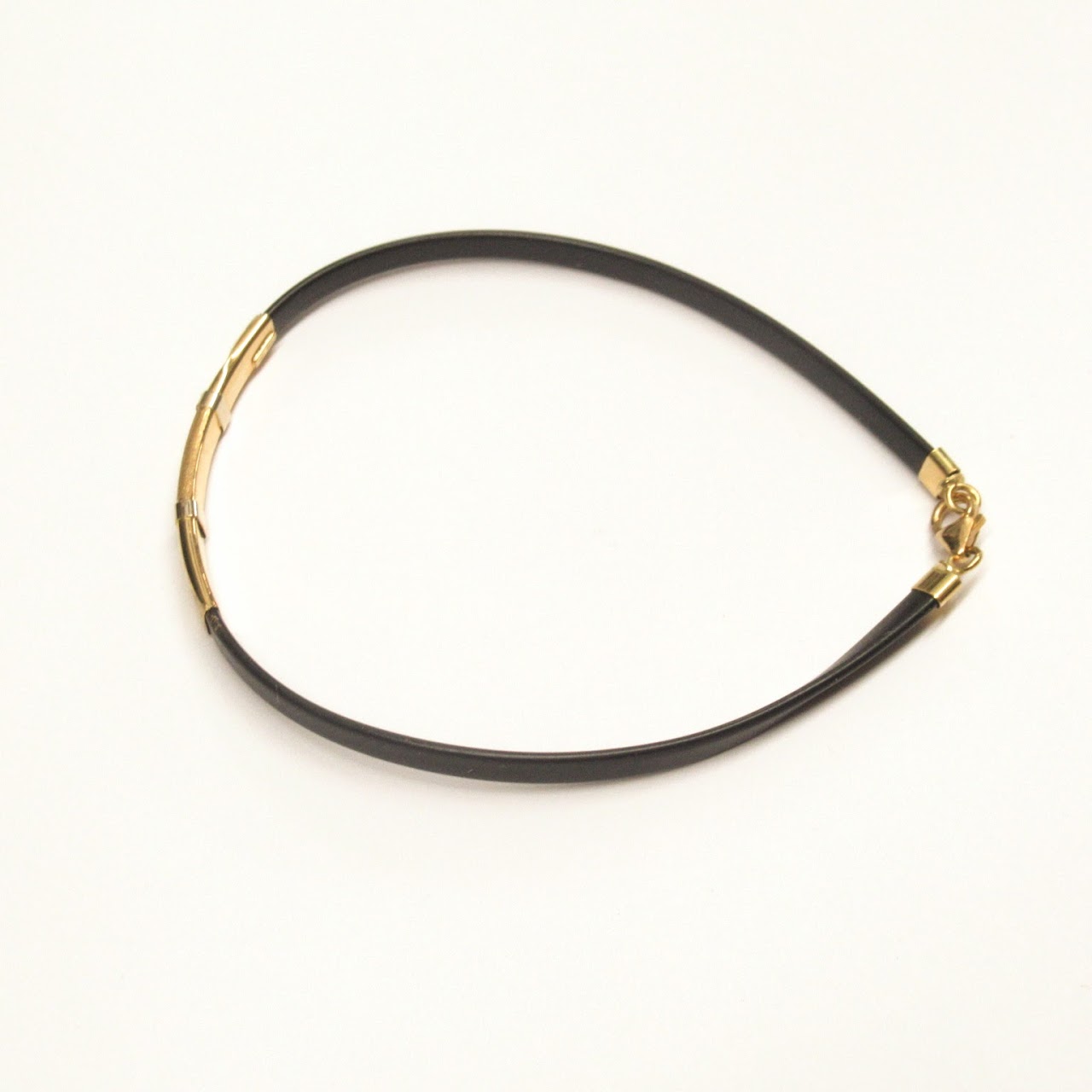 18K Gold & Leather Bracelet