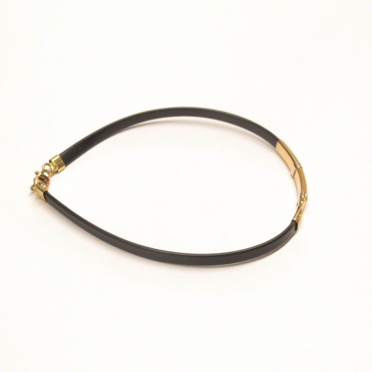 18K Gold & Leather Bracelet