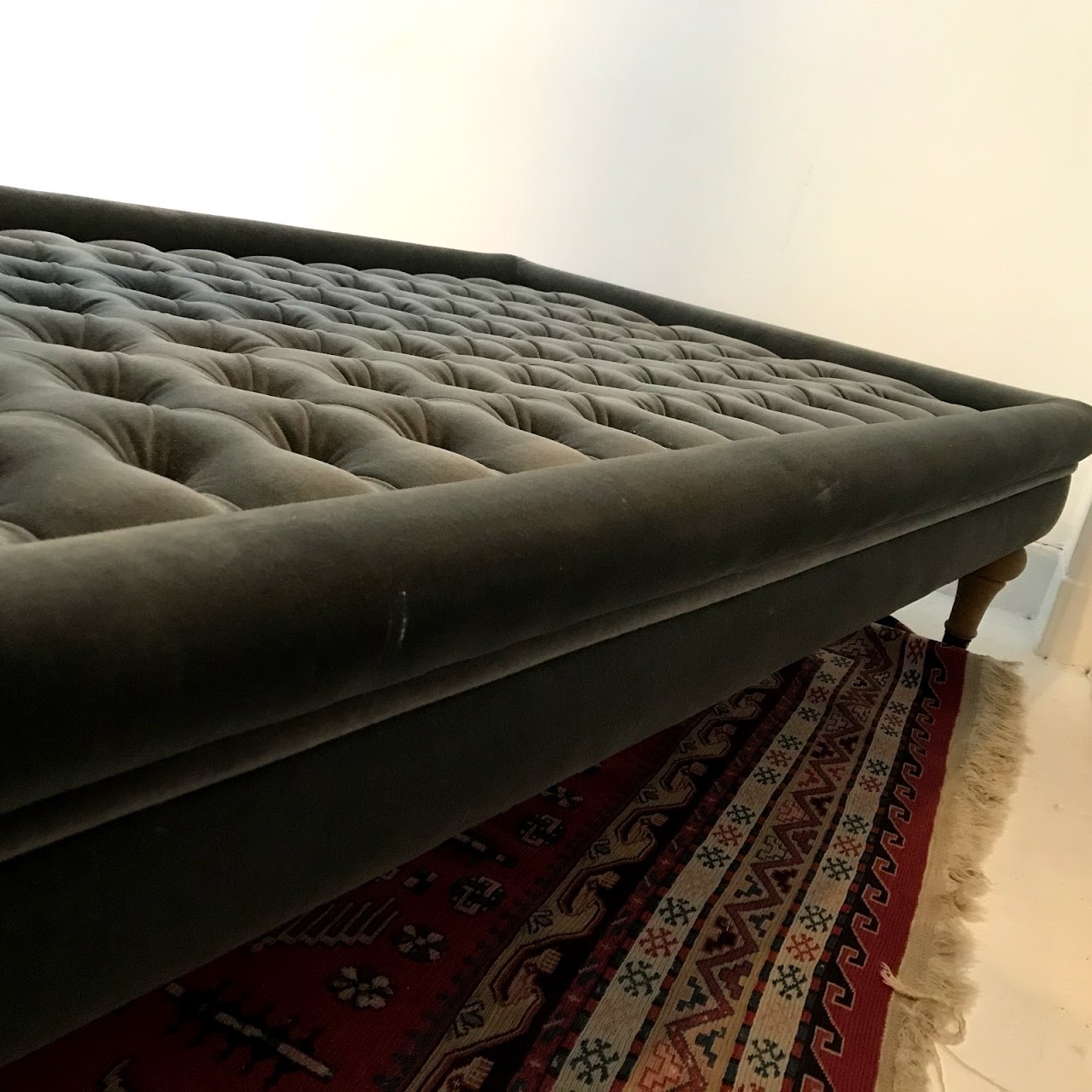 Restoration Hardware Tufted Coffee Ottoman