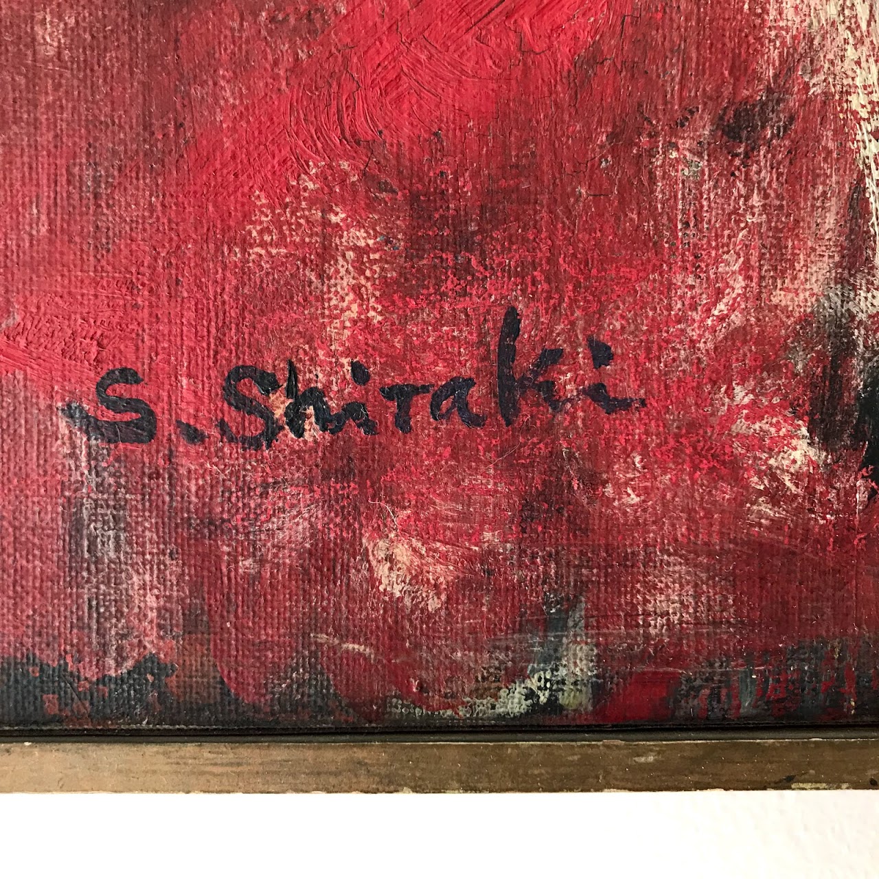 Shoichi Shiraki Signed Japanese Modernist Oil Painting