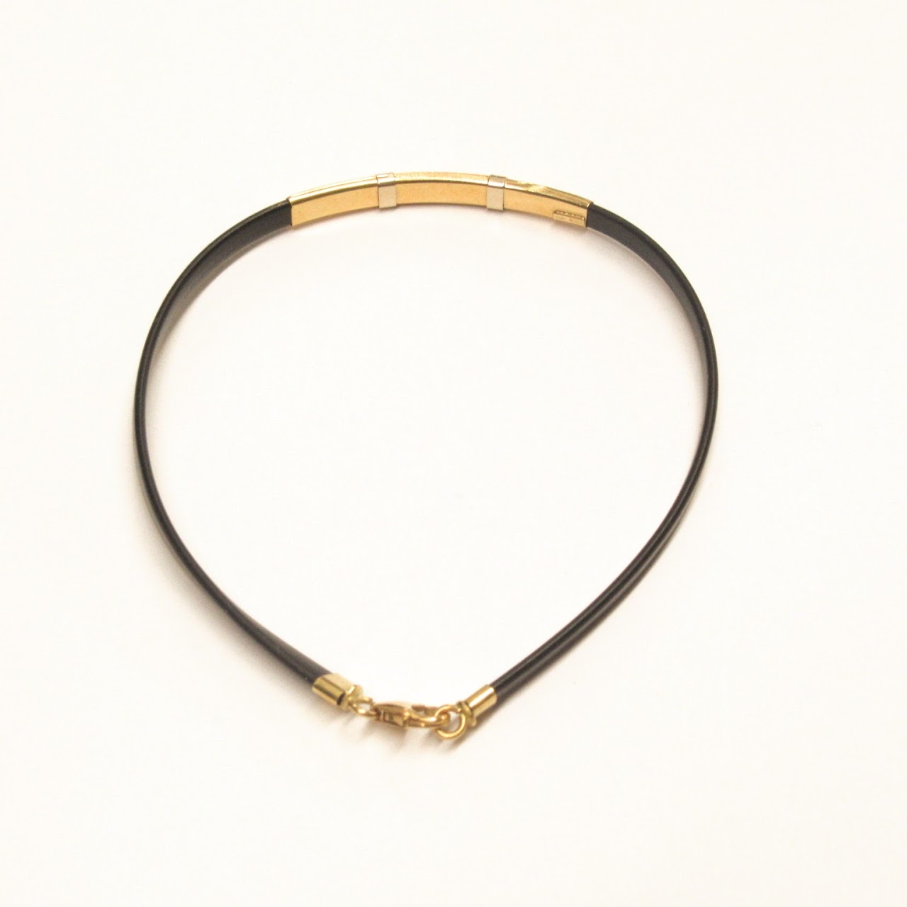 18K Gold & Leather Bracelet