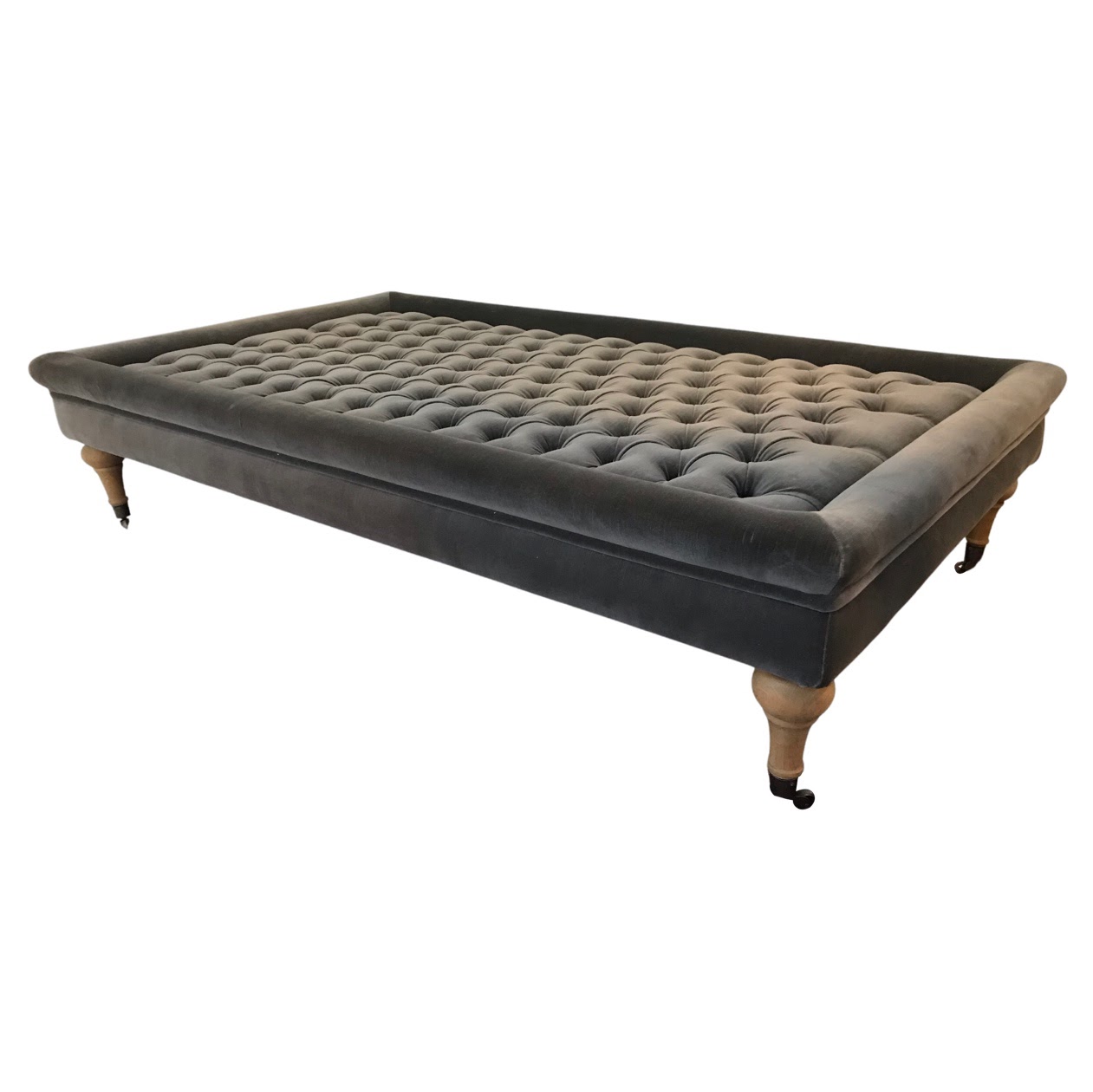 Restoration Hardware Tufted Coffee Ottoman